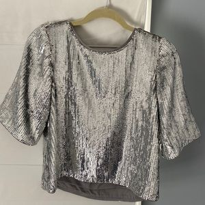 J Crew Sequin Cropped Top - Size 2
